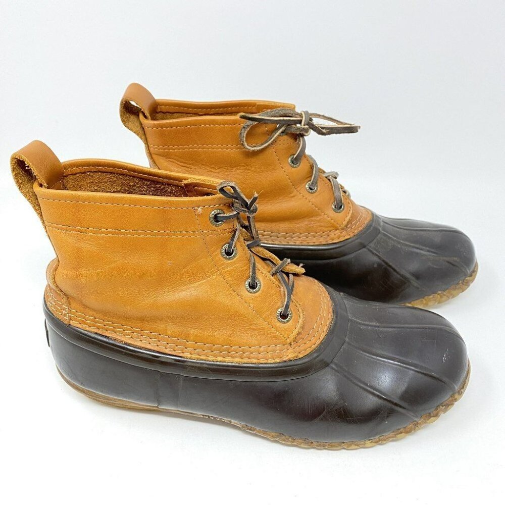 Cabelas Mens Duck Boots Size‎ 9 Lace Up Steel Shank Ankle Work Hunt Fish Farm